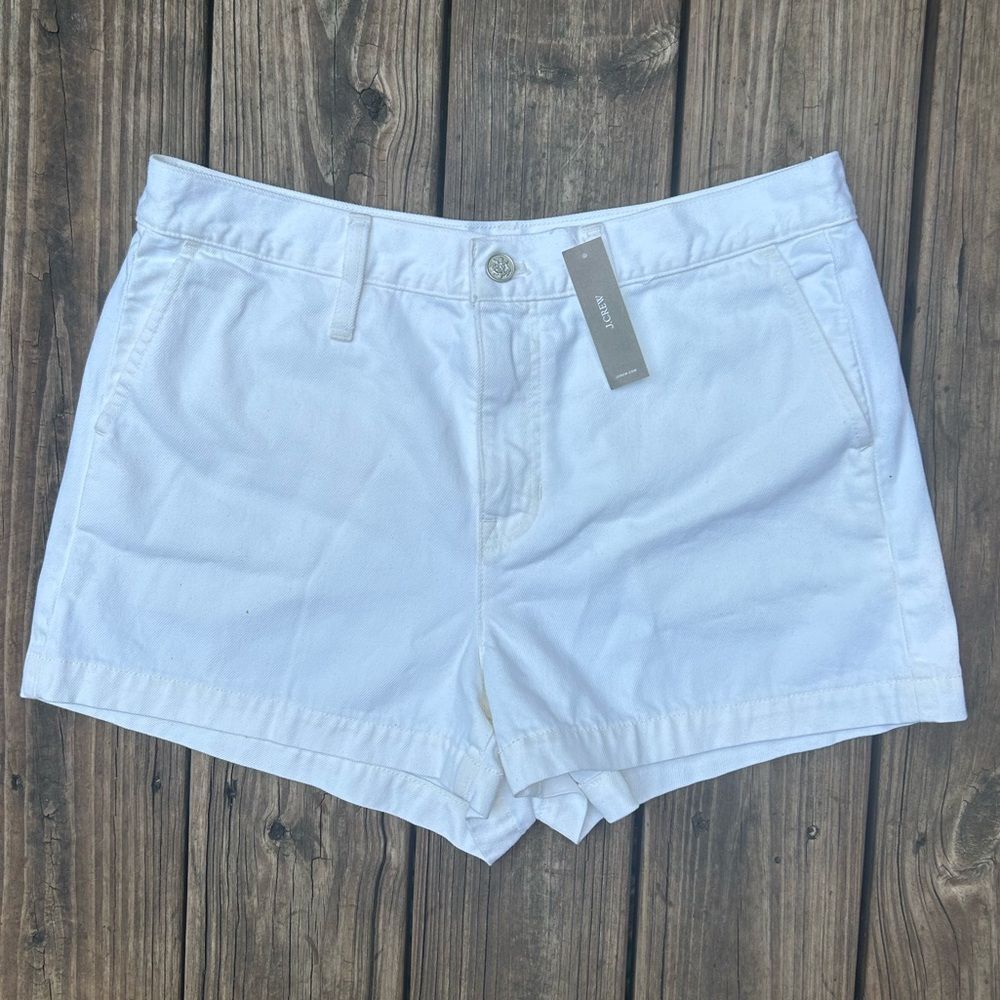 Off-white Tailored Denim Shorts by J. Crew.